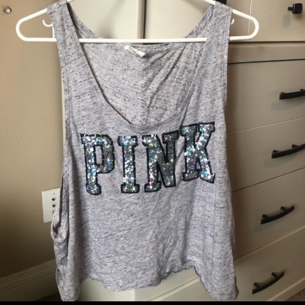 Gray Pink Victoria's Secret tank top large